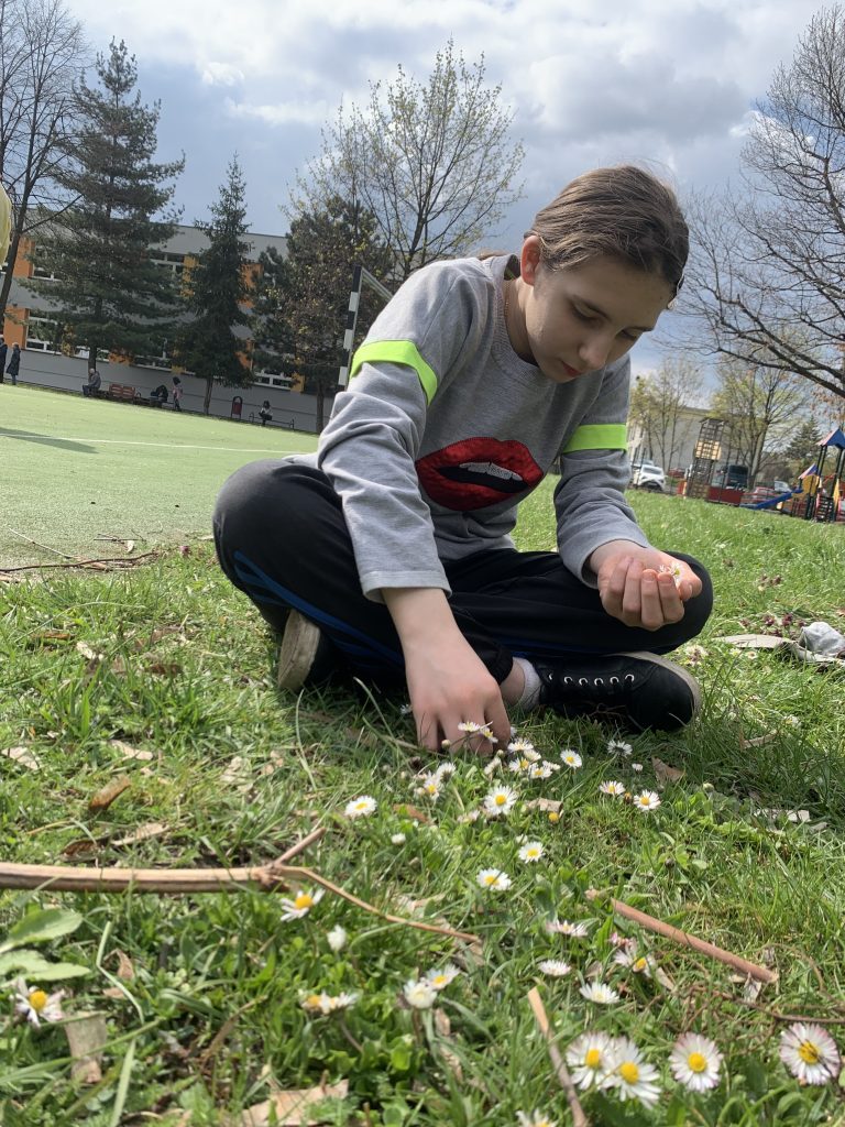 rekreacja w szkolnym ogrodzie