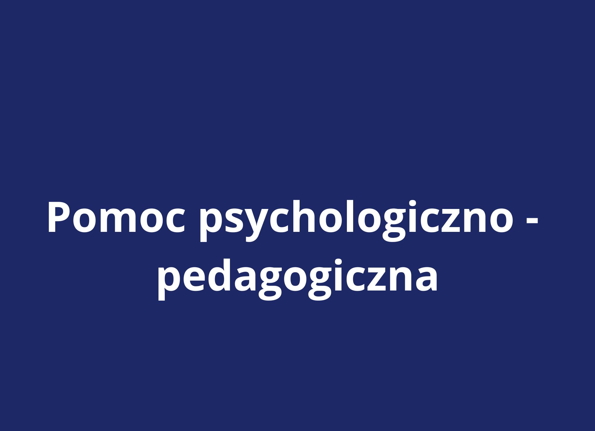 pomoc psychologiczno pedagogiczna