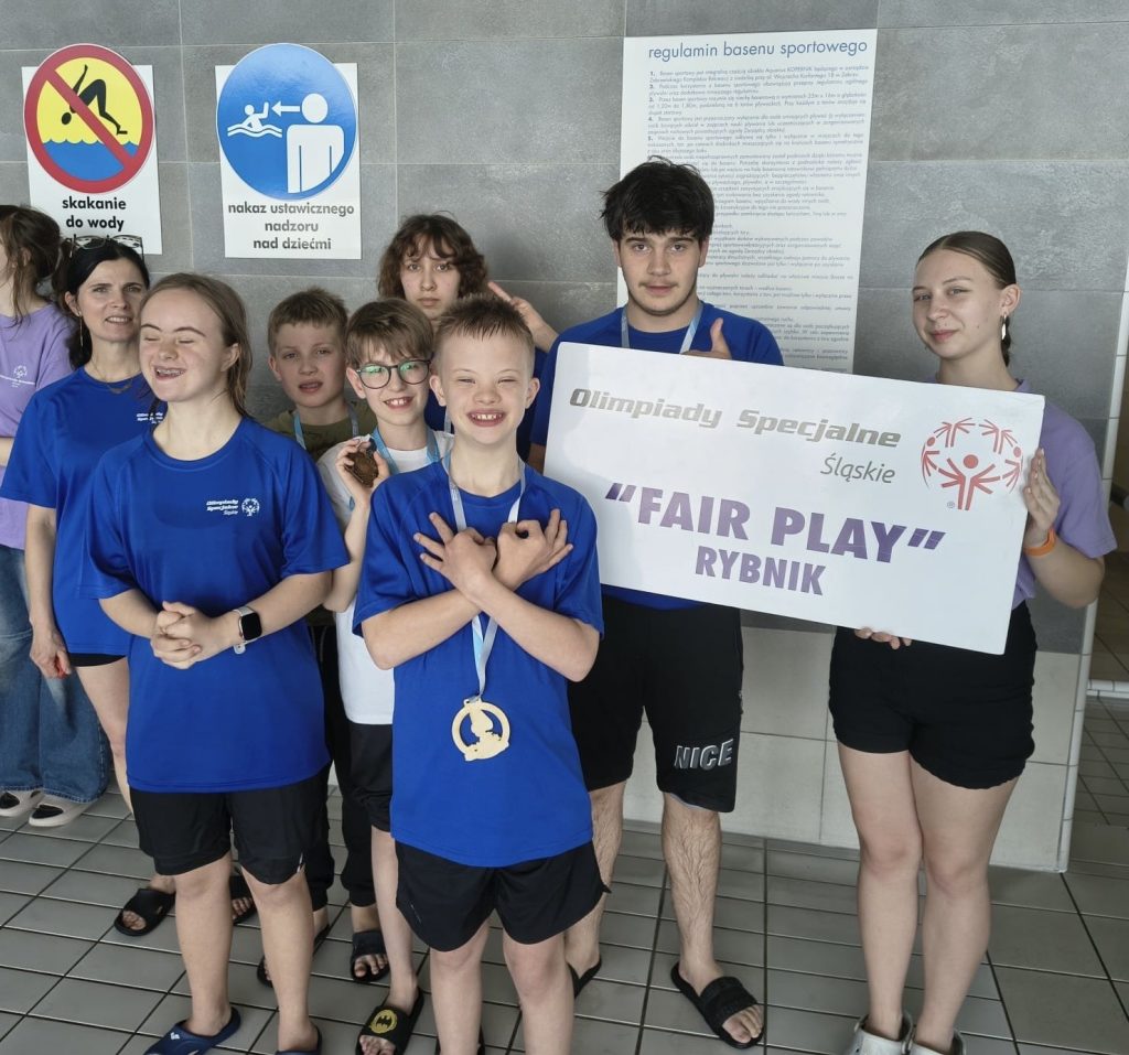 udział zawodników Fair Play Rybnik w XVII Śląski Wiosenny Mityng Pływacki Olimpiad Specjalnych Zabrze 2026