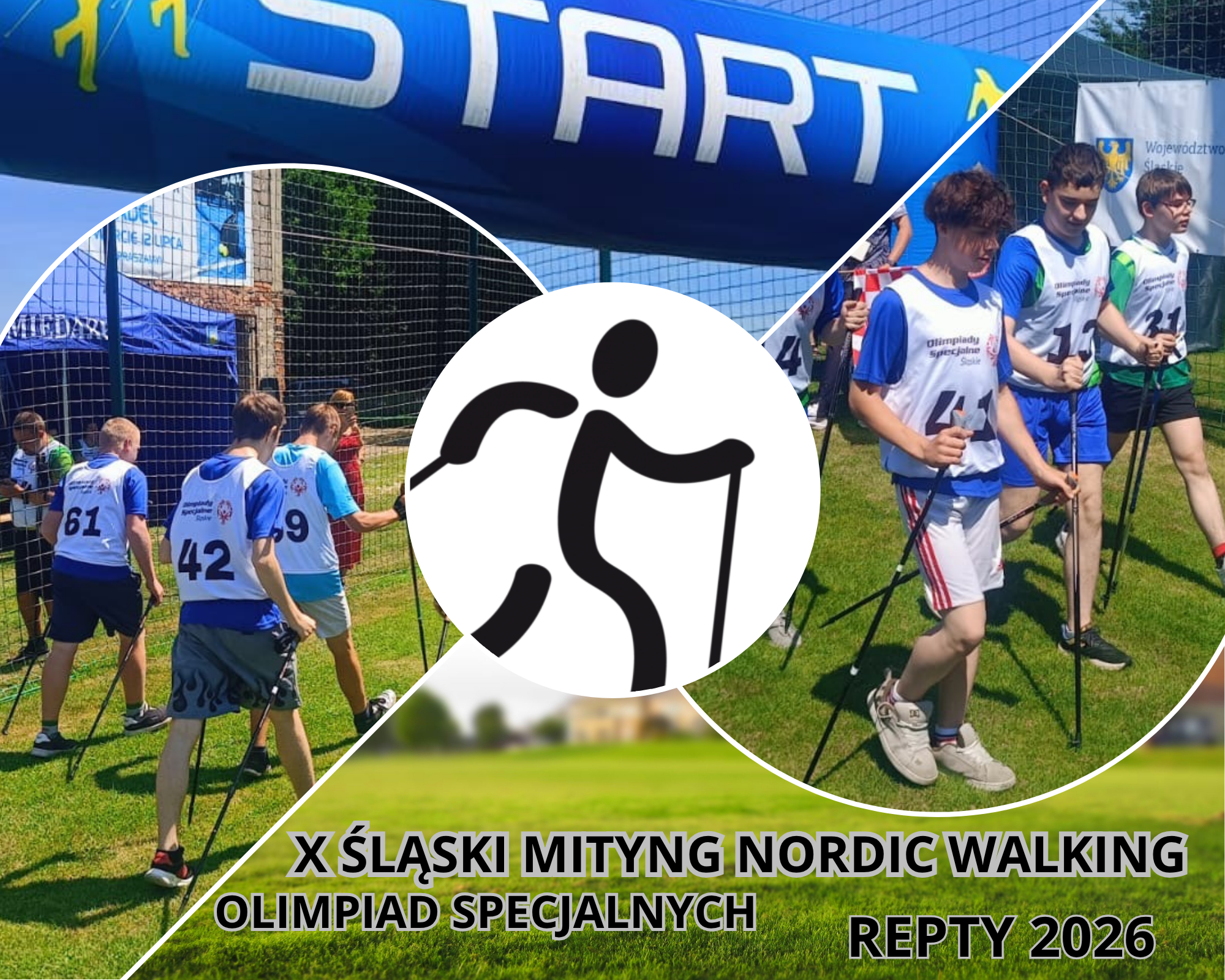 udział zawodników Klubu Fair Play Rybnik w X Śląskim Mityngu Nordic Walking Olimpiad Specjalnych